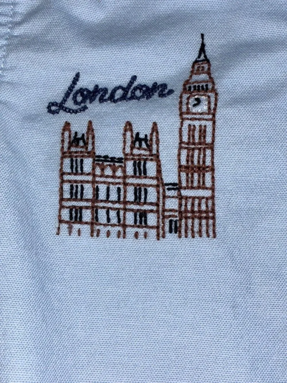Baby Gap x Paddington Blue Embroidered London Oxford Shirt 5Y